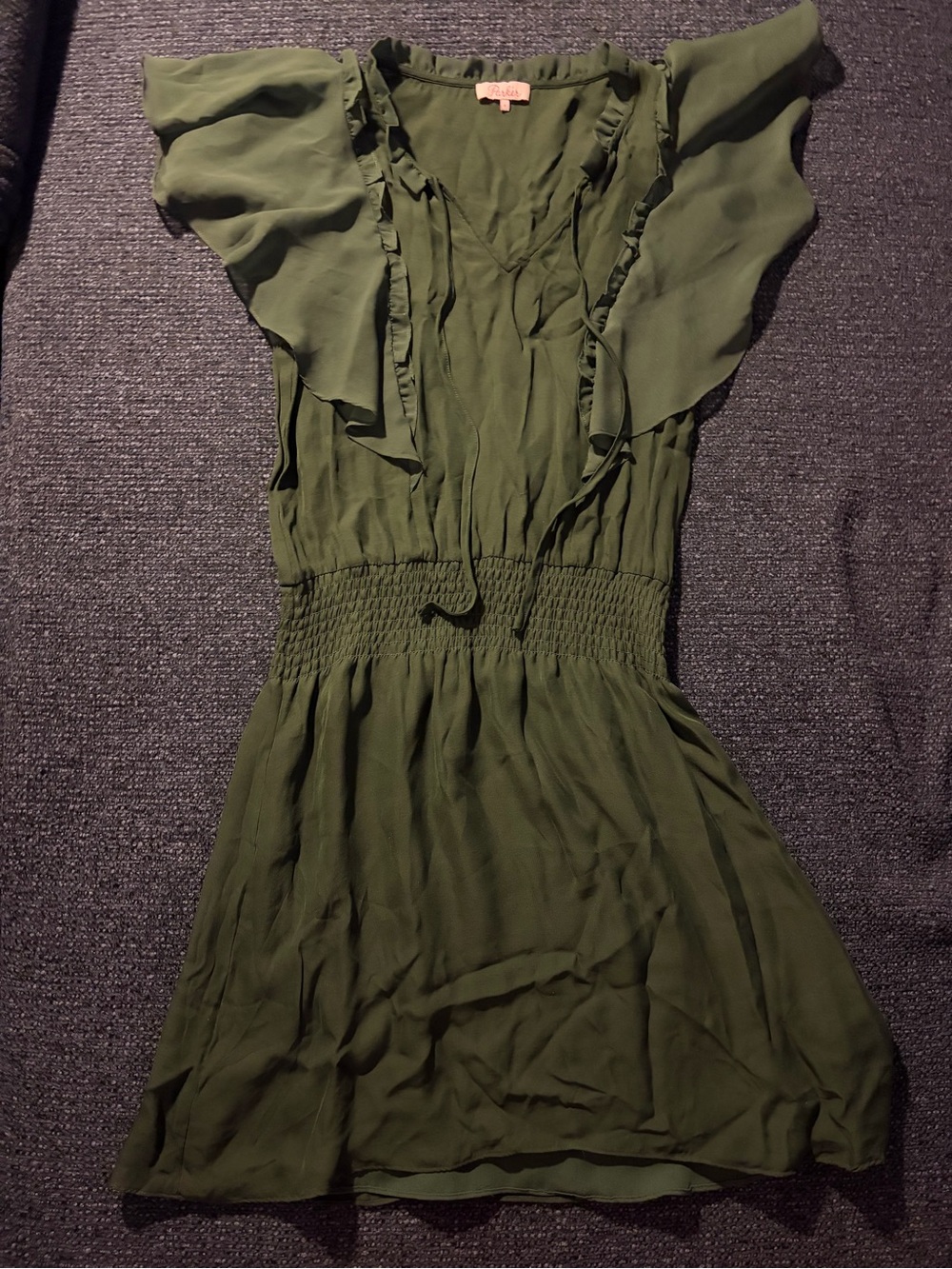 Parker Ruffle-Sleeve Smocked Waist Dress